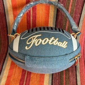 NWT American Football Crossbody Bag Sports Purse Game Day Handbag BLUE